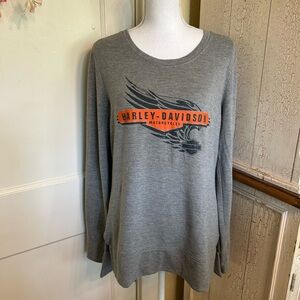 Harley-Davidson Gray and Orange Sweatshirt.